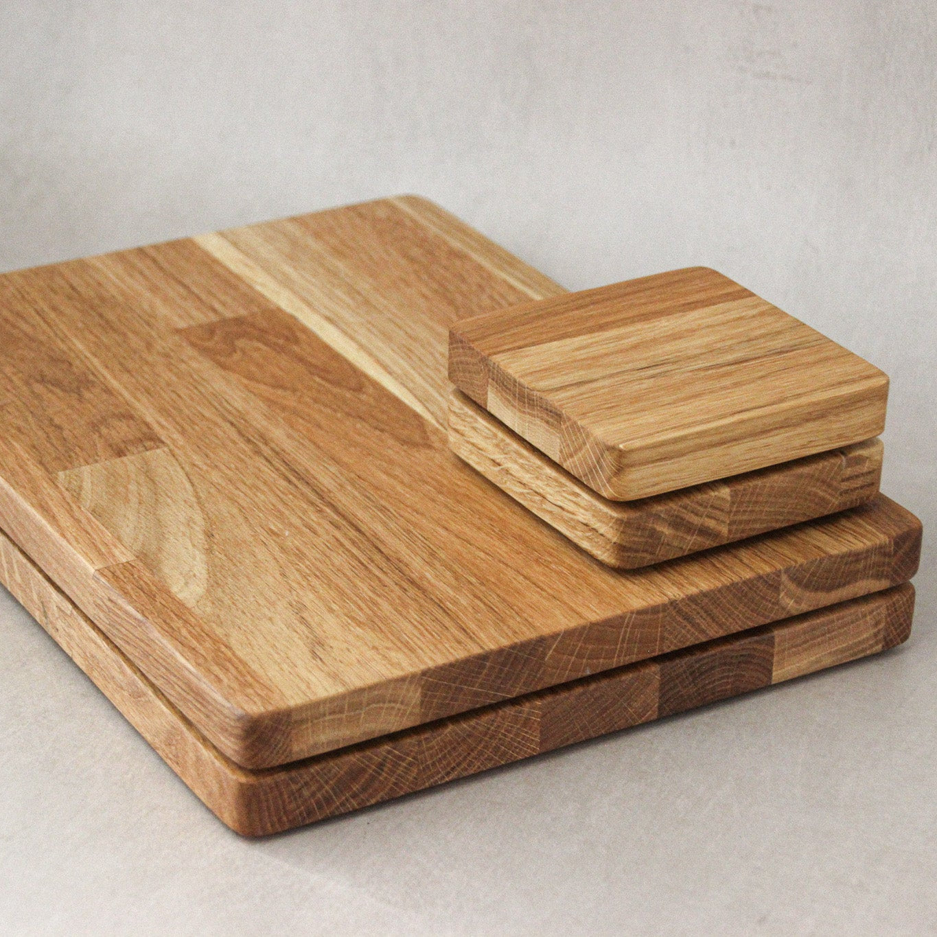 Solid Oak Rectangle Wooden Placemat Sets - Handmade Table Mats