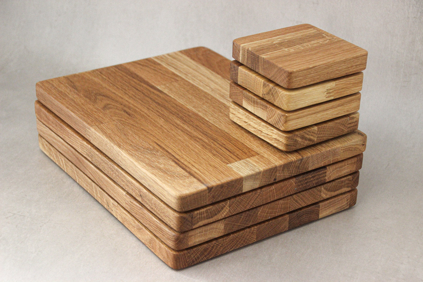 Solid Oak Rectangle Wooden Placemat Sets - Handmade Table Mats