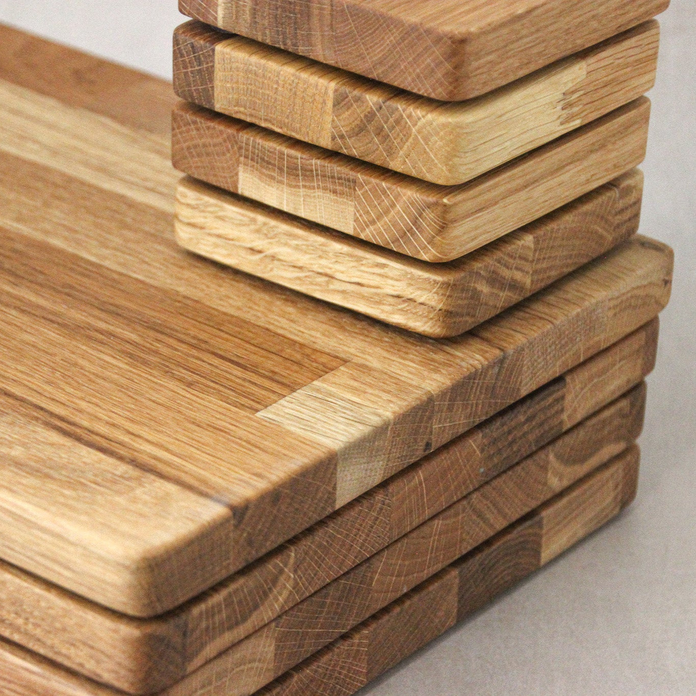 Solid Oak Rectangle Wooden Placemat Sets - Handmade Table Mats