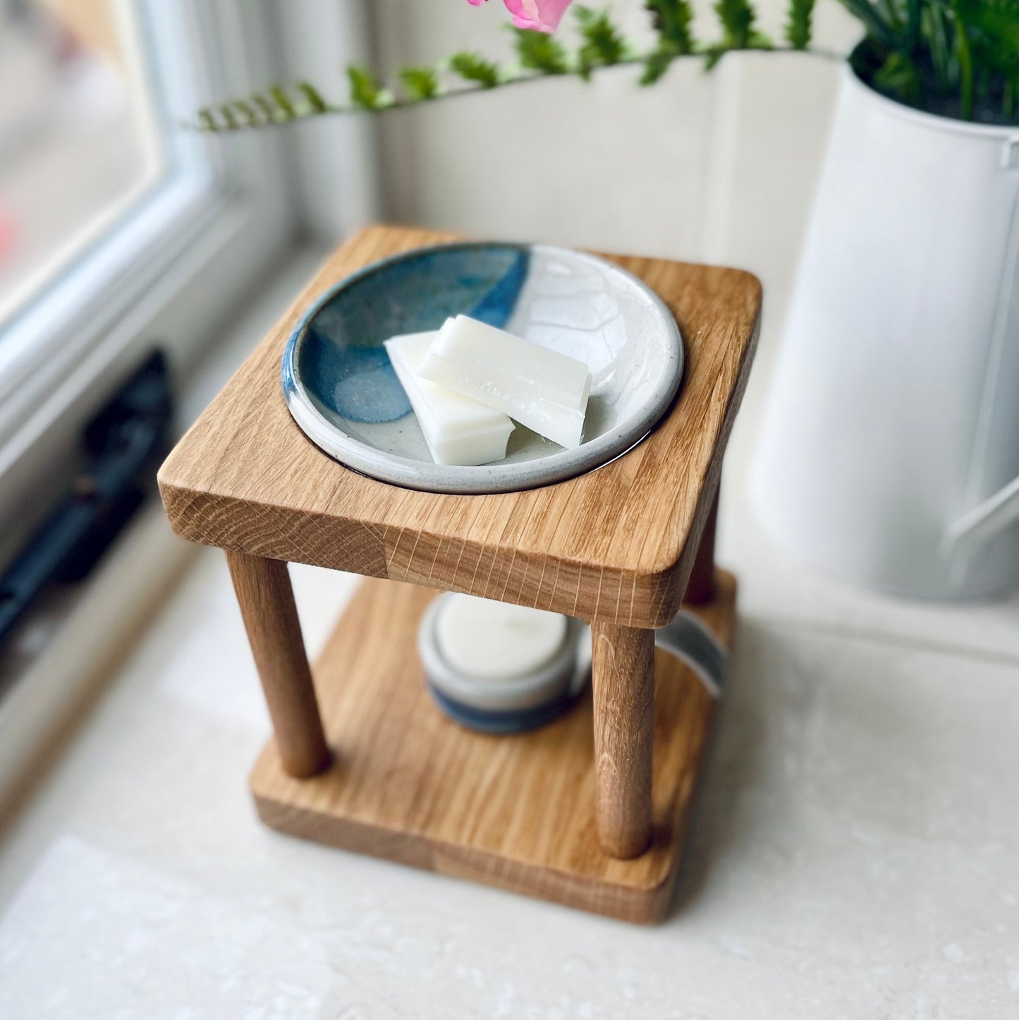 The Cube Oak Wooden Wax Melt Burner